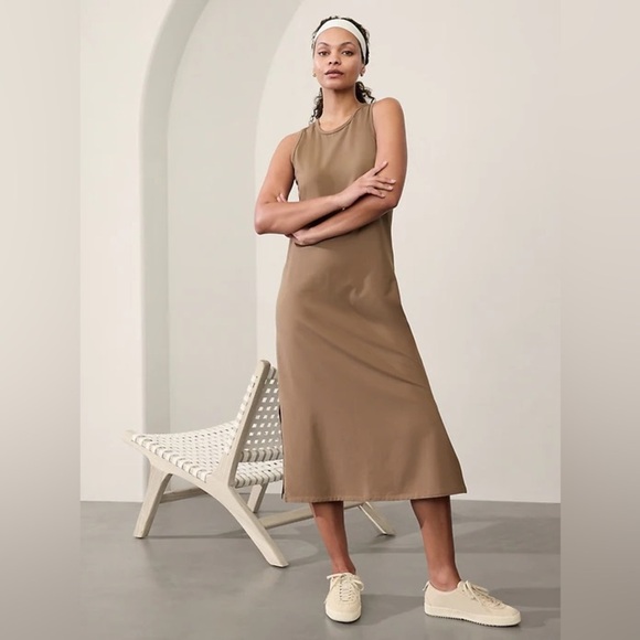 Athleta Essential MIDI Dress in Pyrite Size Small - Picture 1 of 6